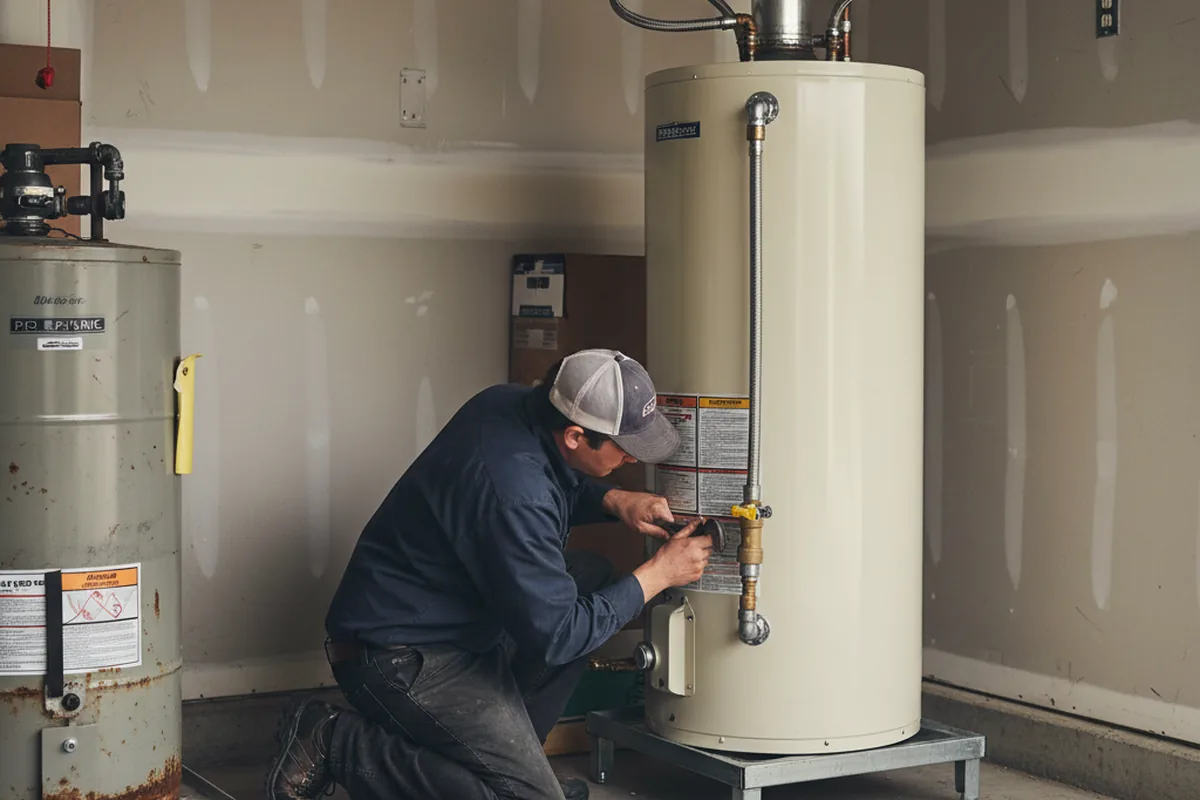 Water heater and shutoff valve replacement in Beaufort