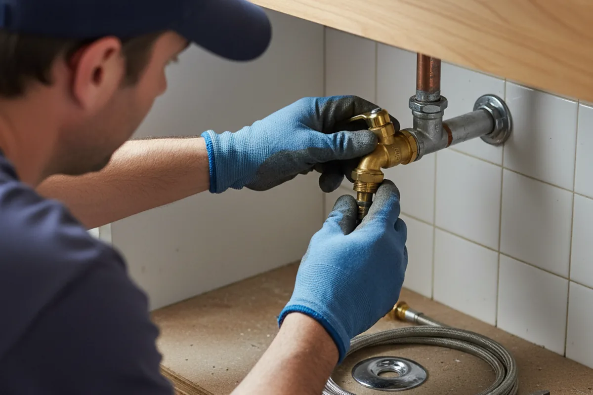 Shutoff valve and fitting work during Faucet and Fixture Repair in Beaufort